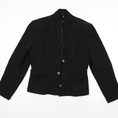 BHS Womens Black   Jacket Blazer Size 10