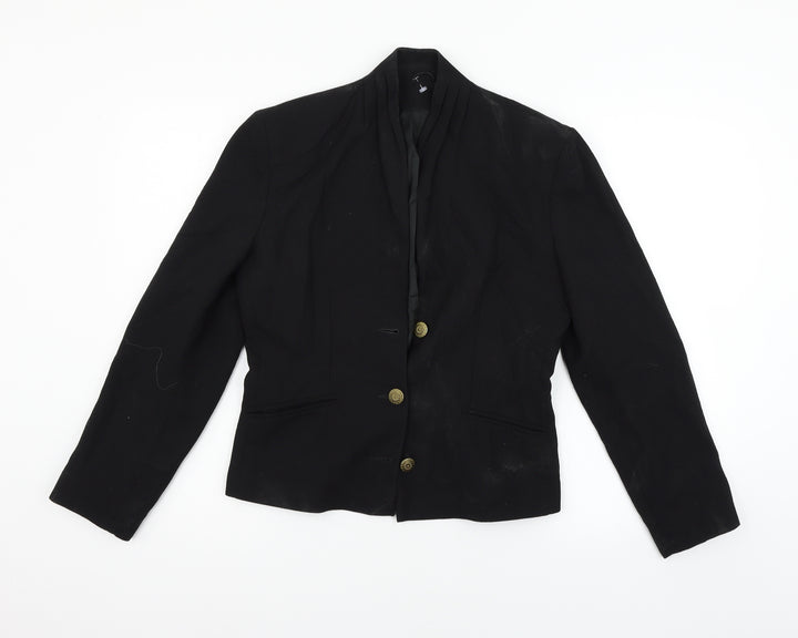 BHS Womens Black Jacket Blazer Size 10