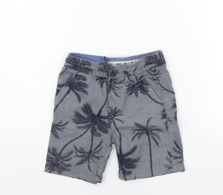 deniem co Girls Grey Geometric  Cargo Shorts Size 3-4 Years