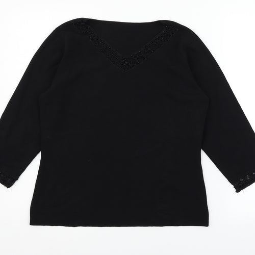 Preworn Womens Black   Pullover Jumper Size 18