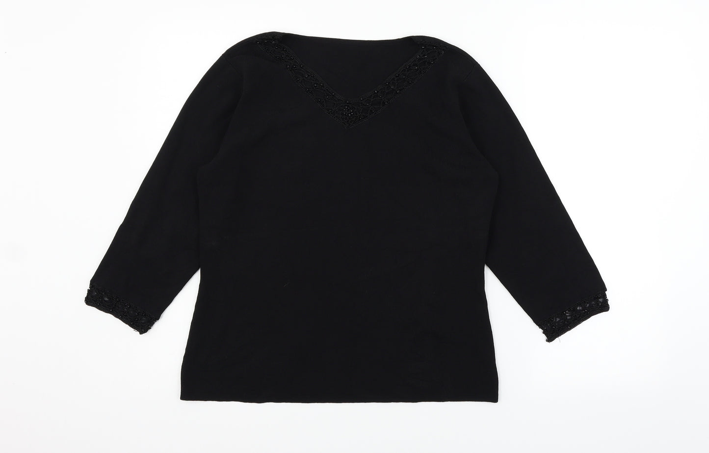 Preworn Womens Black   Pullover Jumper Size 18