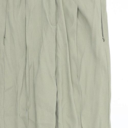 Marks and Spencer Womens Green   Trousers  Size 8 L25 in - Elastic Waist Band