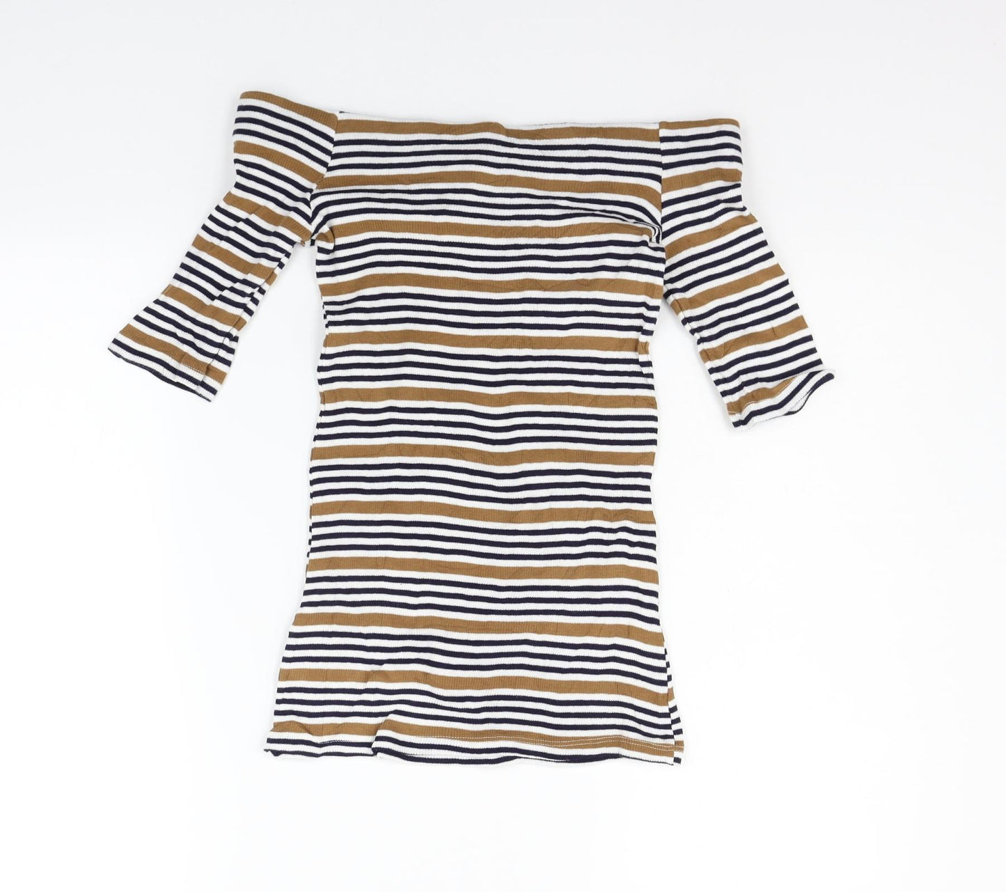 Dorothy Perkins Womens Black Striped  A-Line  Size 12