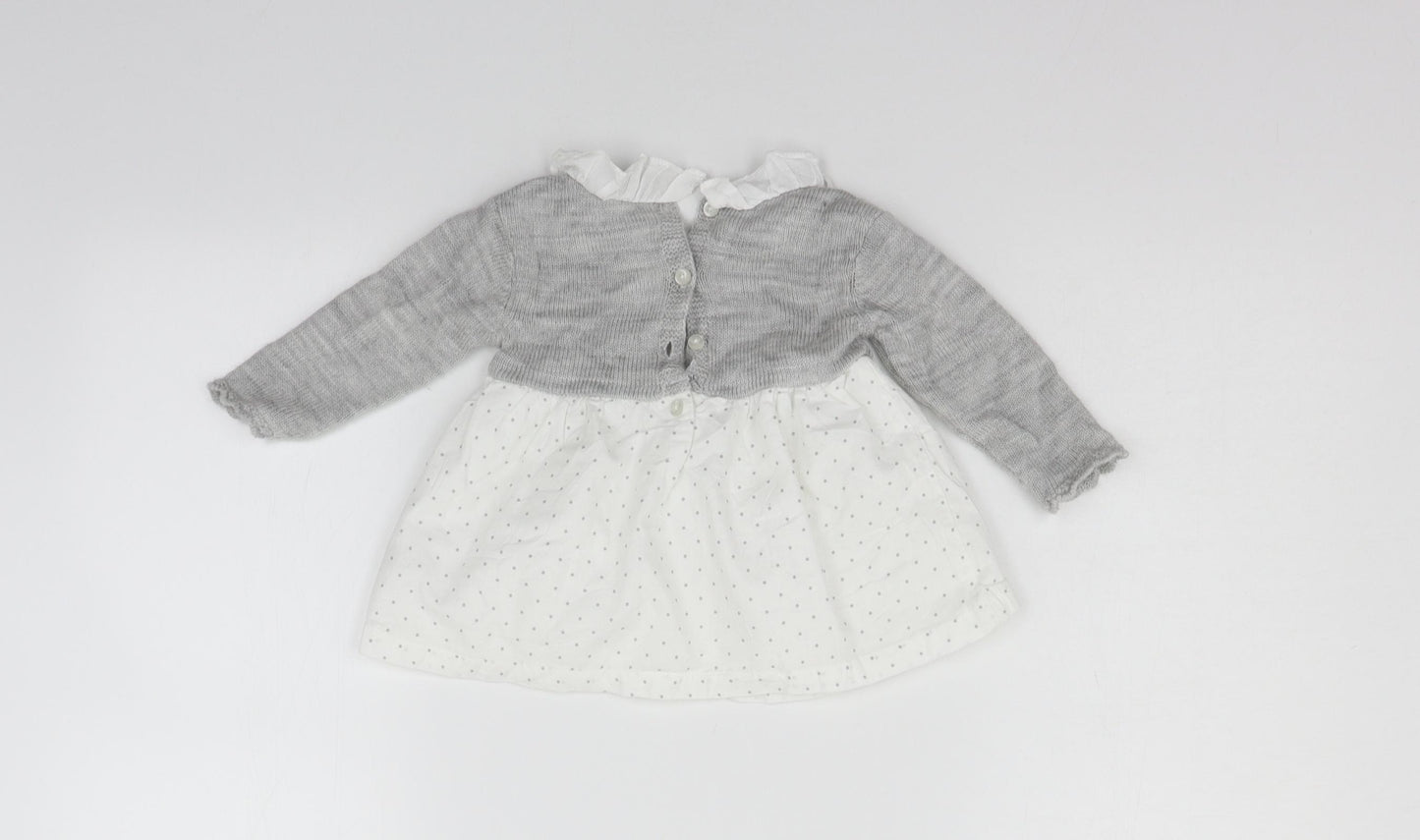 Matalan Girls Grey   Pullover Jumper Size 3-6 Months