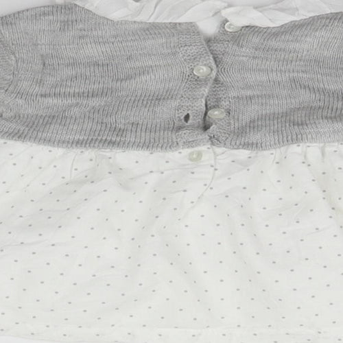 Matalan Girls Grey   Pullover Jumper Size 3-6 Months