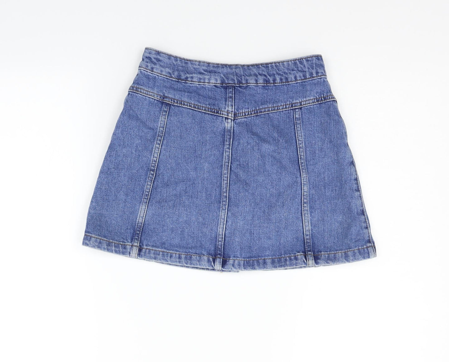 Topshop Womens Blue   A-Line Skirt Size 6