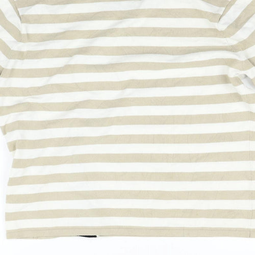 CASAMIA Womens Beige Striped  Pullover Jumper Size M