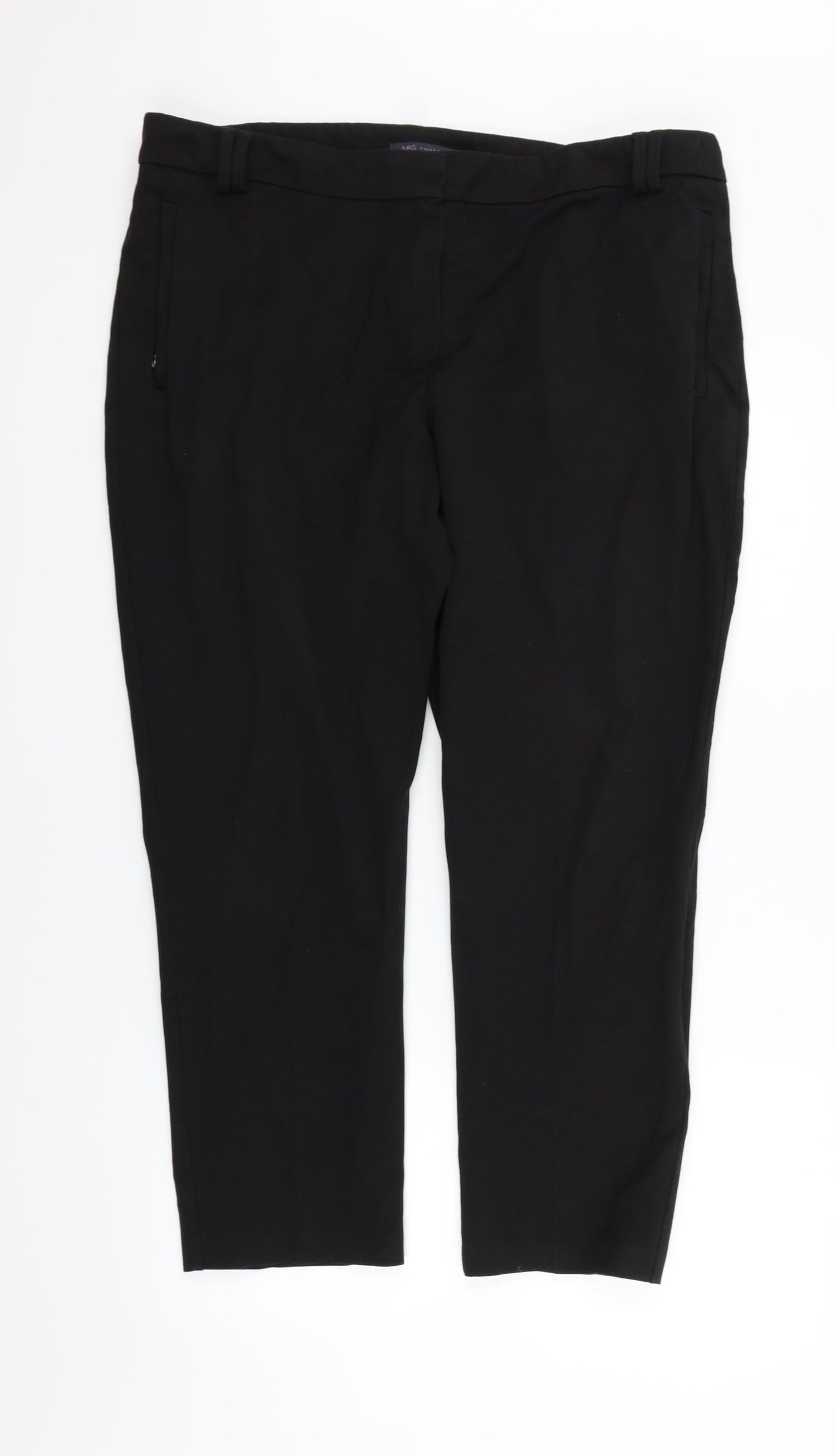 Marks and Spencer Womens Black   Trousers  Size 18 L27 in