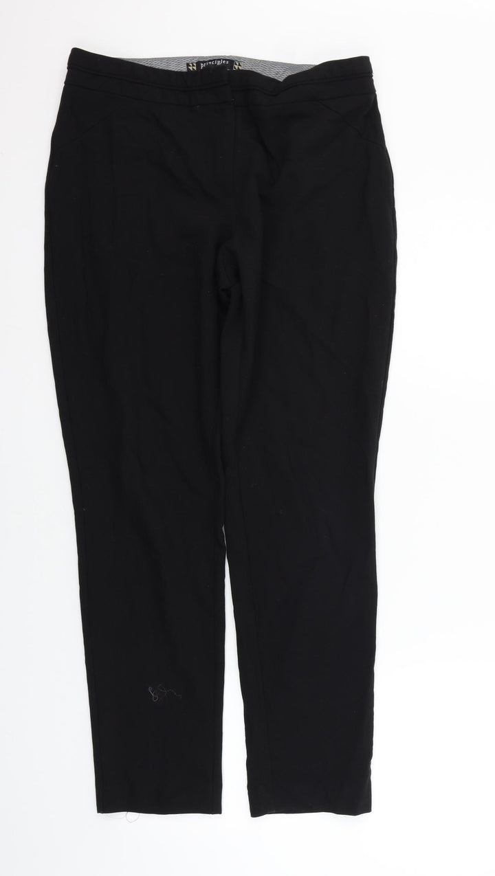 Principles Womens Black Houndstooth  Sweatpants Trousers Size 12 L28 in