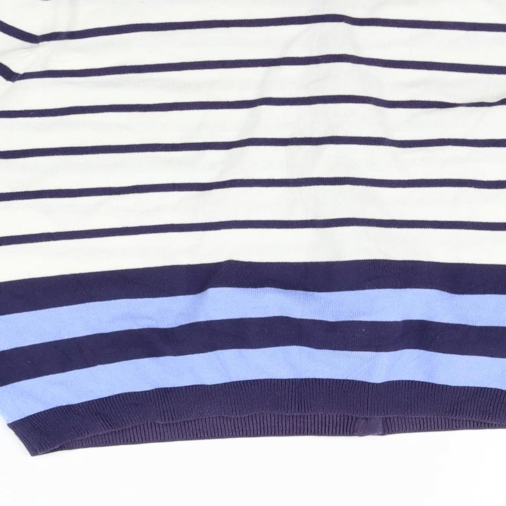 Papaya Womens Blue Striped  Cardigan Jumper Size 16