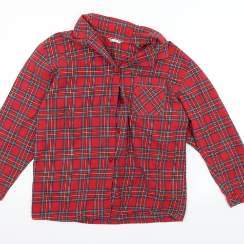 ST MICHAEL Mens Red Check   Button-Up Size 14