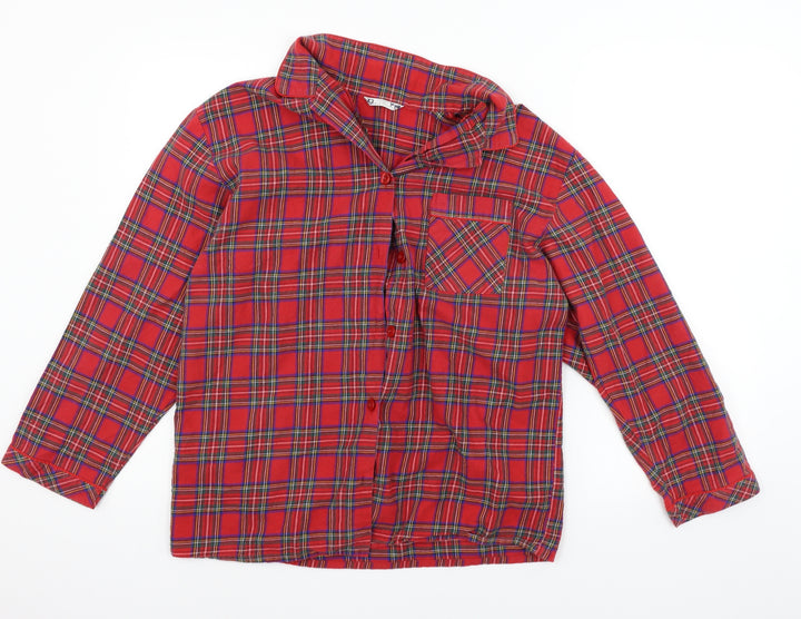 ST MICHAEL Mens Red Check Button-Up Size 14