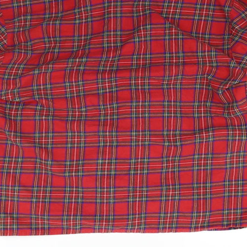 ST MICHAEL Mens Red Check   Button-Up Size 14