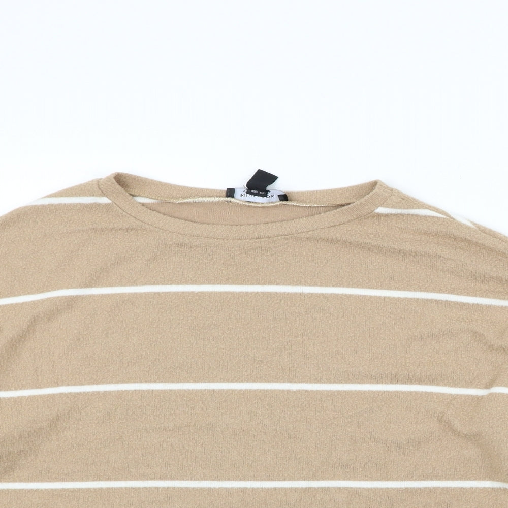 New Look Womens Beige Striped  Pullover Jumper Size S