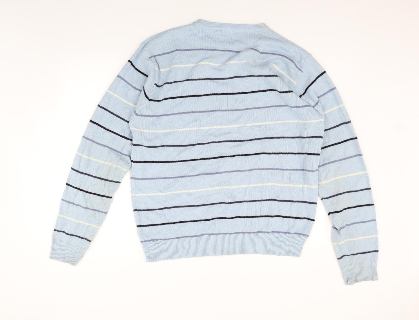 Matalan Mens Blue Striped  Pullover Jumper Size L