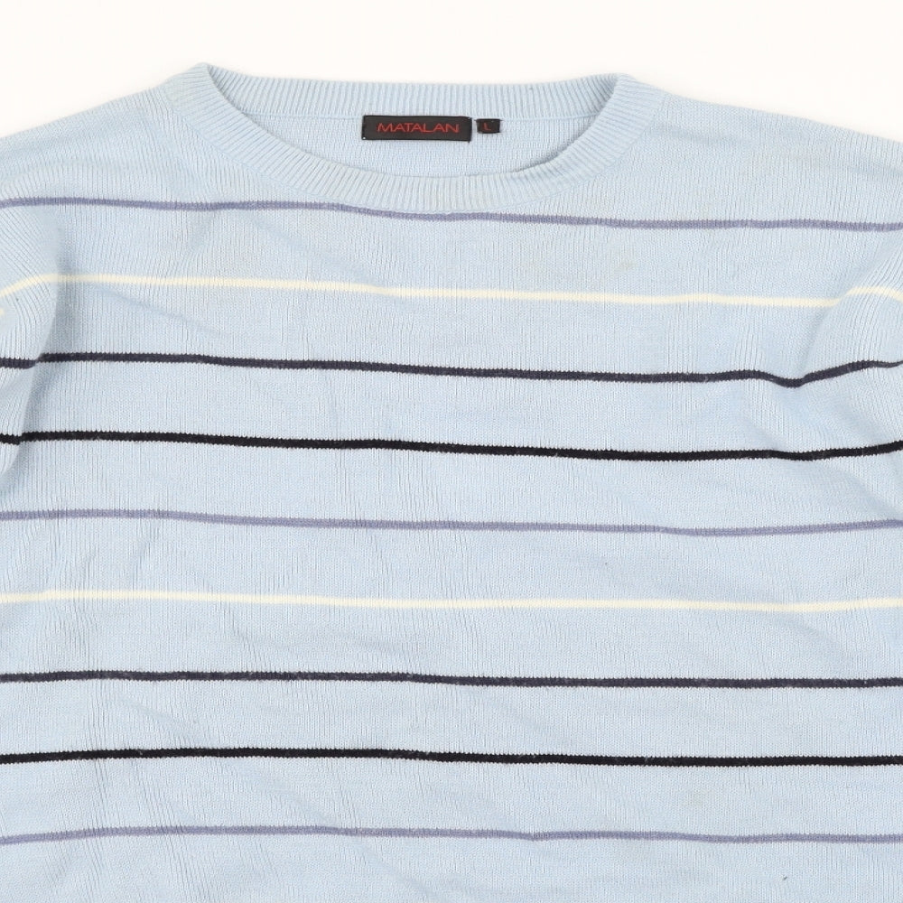 Matalan Mens Blue Striped  Pullover Jumper Size L