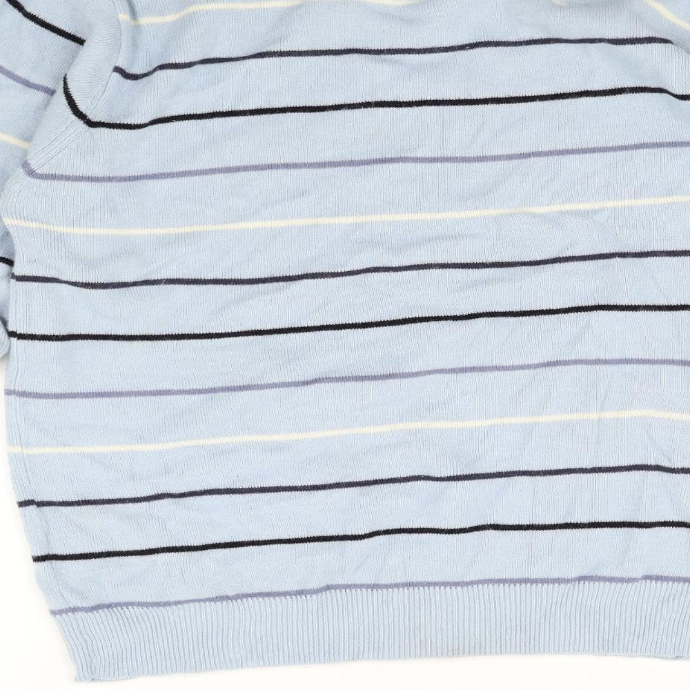 Matalan Mens Blue Striped  Pullover Jumper Size L