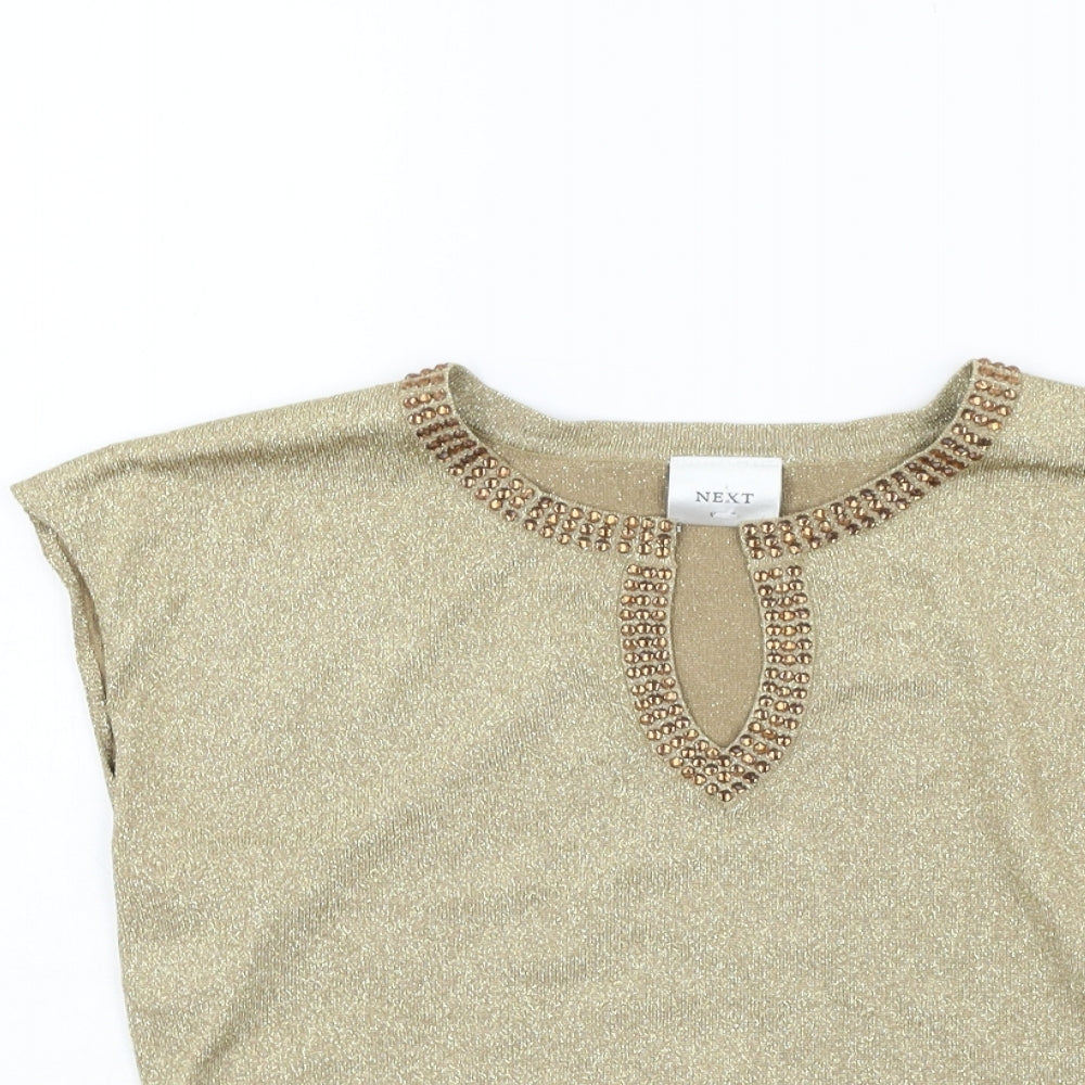 NEXT Womens Gold   Pullover Jumper Size 16