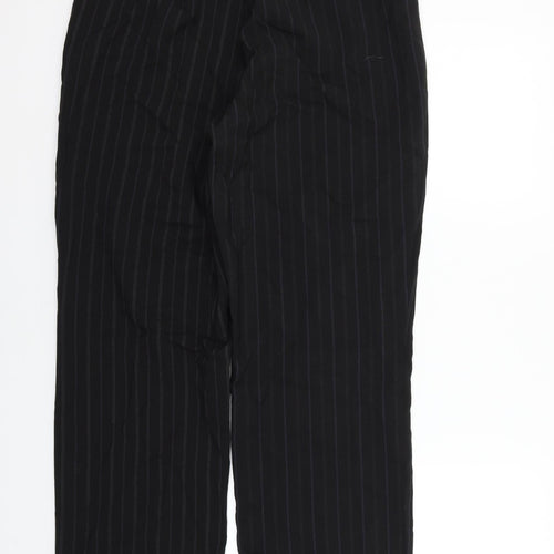 Amartanto Womens Black Striped  Trousers  Size 14 L27 in