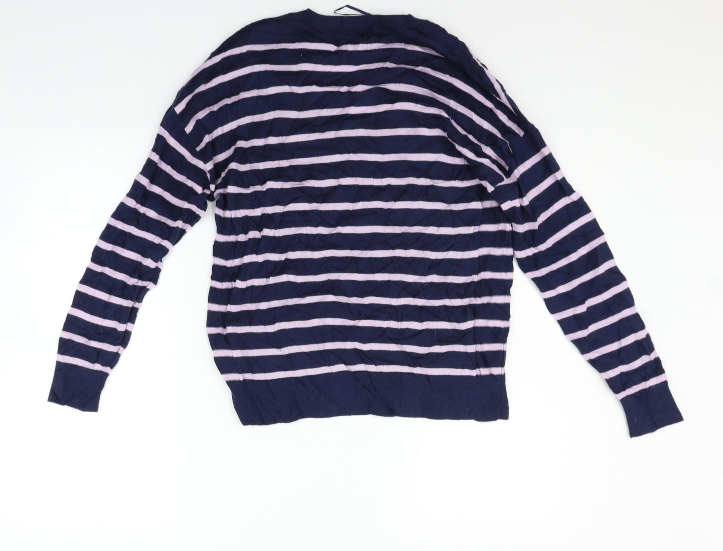 Marks and Spencer Womens Blue Striped  Pullover Jumper Size S