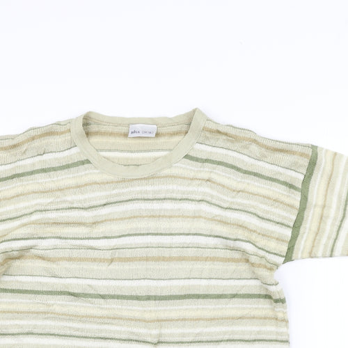 BHS Womens Yellow Striped  Pullover Jumper Size 14