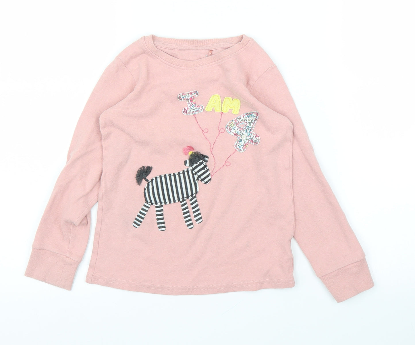 NEXT Girls Pink   Pullover Jumper Size 4 Years