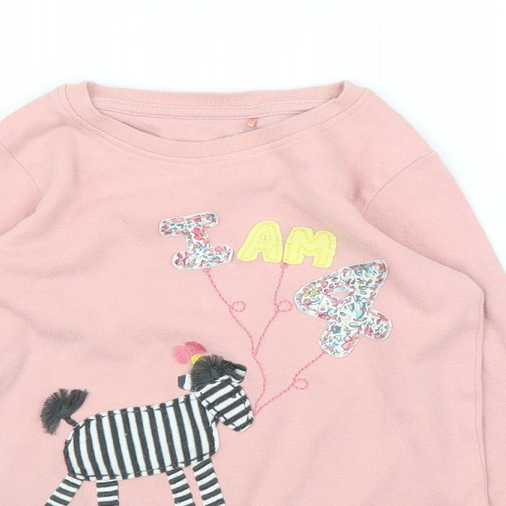 NEXT Girls Pink   Pullover Jumper Size 4 Years
