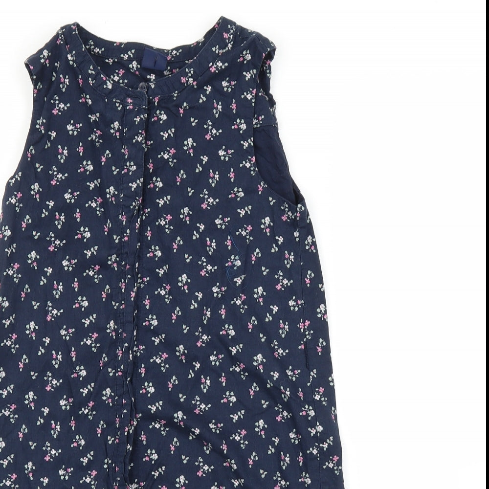 Gap Girls Blue Floral  A-Line  Size 8 Years