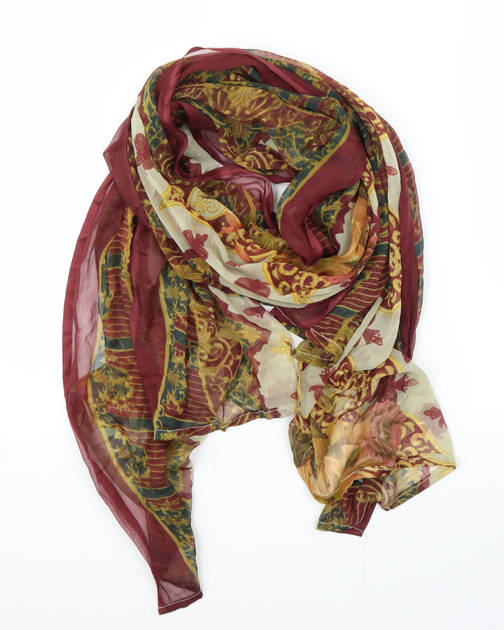 Preworn Unisex Purple Paisley   Scarf