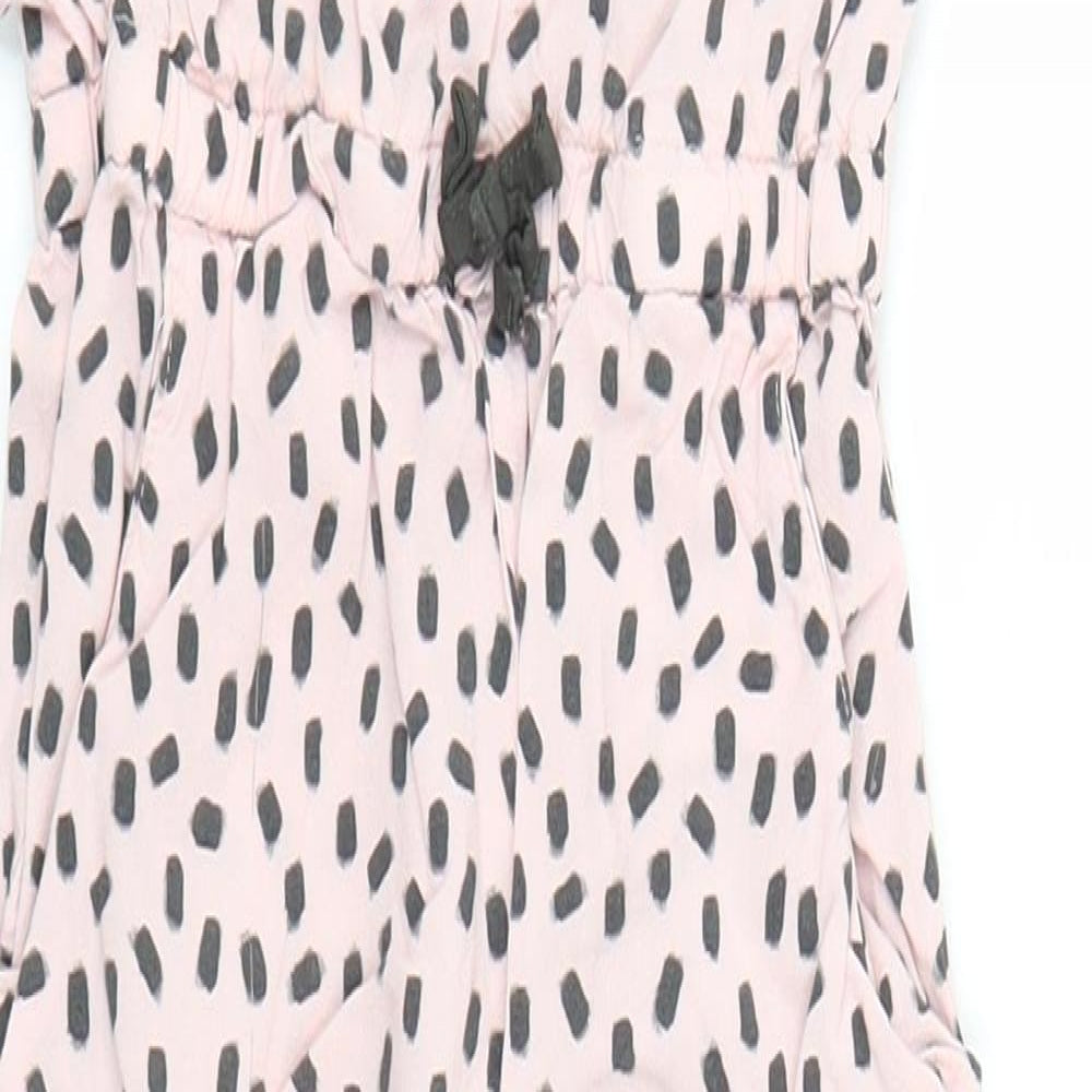 H&M Girls Pink Polka Dot  Jumpsuit One-Piece Size 7 Years