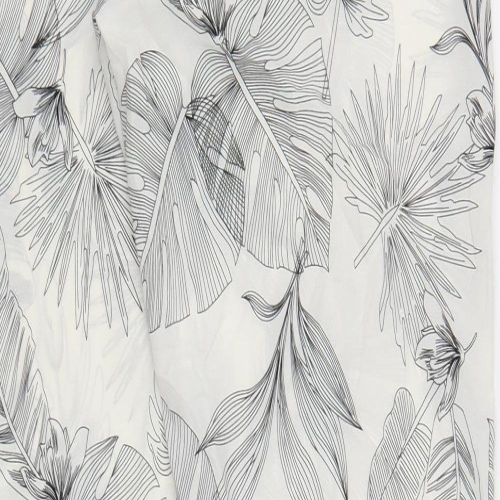 Preworn Womens White Floral  Bloomer Trousers Size 10 L29 in