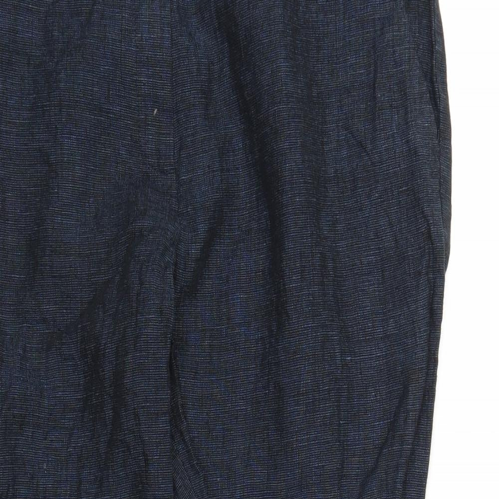 M&S Womens Blue   Capri Trousers Size 12 L25 in