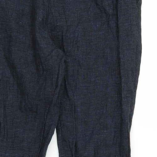 M&S Womens Blue   Capri Trousers Size 12 L25 in