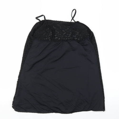 Preworn Womens Black Floral  Camisole Blouse Size M