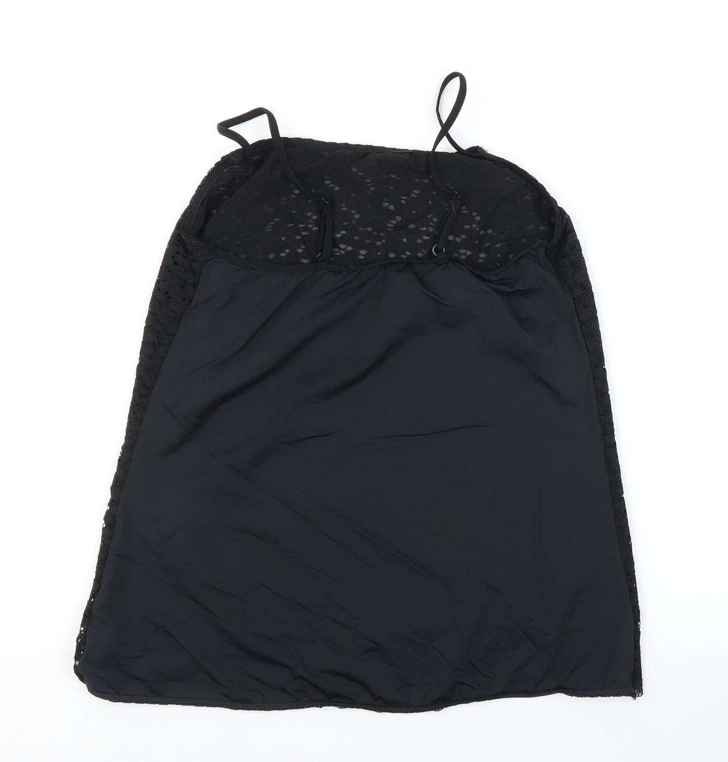 Preworn Womens Black Floral  Camisole Blouse Size M