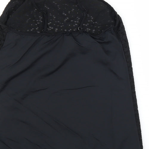 Preworn Womens Black Floral  Camisole Blouse Size M