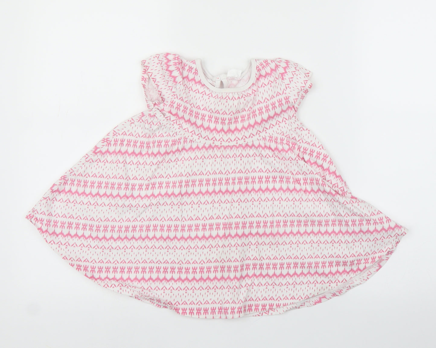 F&F Girls Pink Geometric  A-Line  Size 18-24 Months