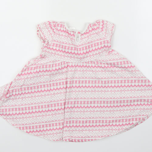 F&F Girls Pink Geometric  A-Line  Size 18-24 Months