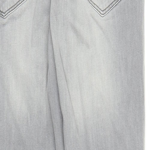 Preworn Mens Grey  Denim Straight Jeans Size 26 in L25 in