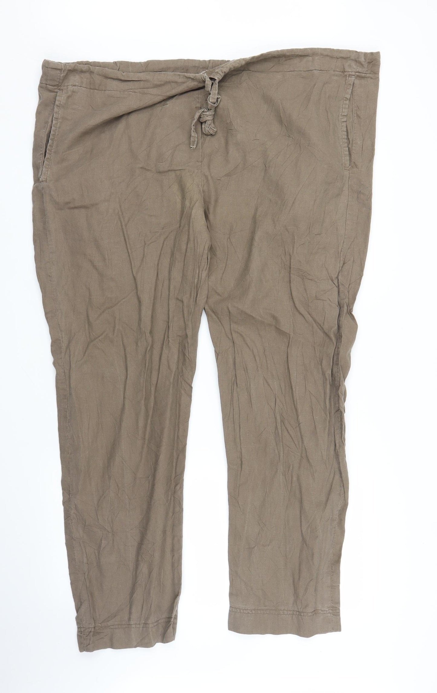 Preworn Womens Brown   Capri Trousers Size 46 in L28 in