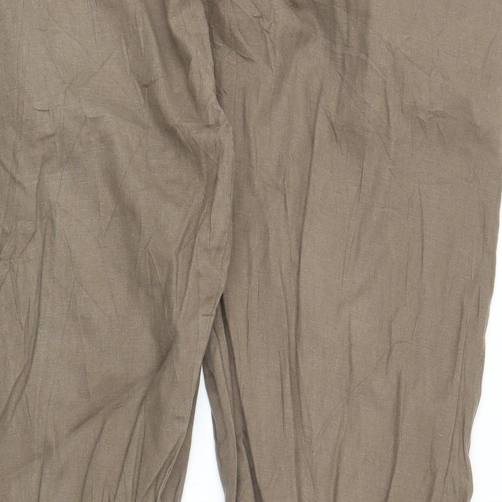 Preworn Womens Brown   Capri Trousers Size 46 in L28 in