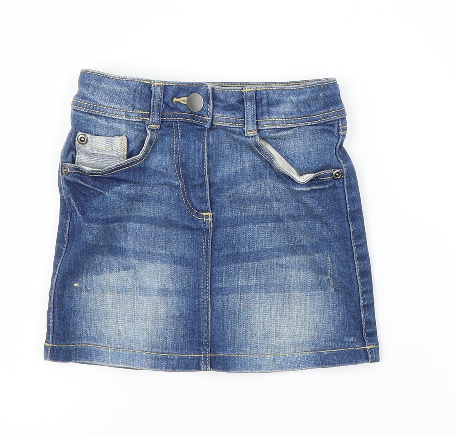 George Girls Blue  Denim A-Line Skirt Size 4-5 Years