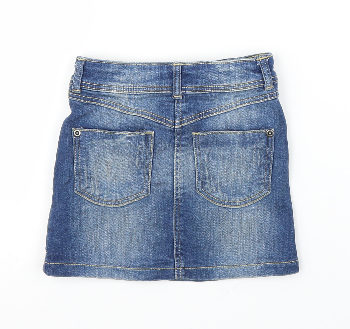George Girls Blue  Denim A-Line Skirt Size 4-5 Years