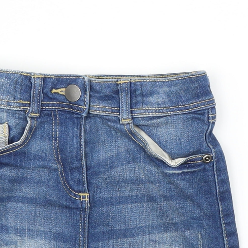 George Girls Blue  Denim A-Line Skirt Size 4-5 Years