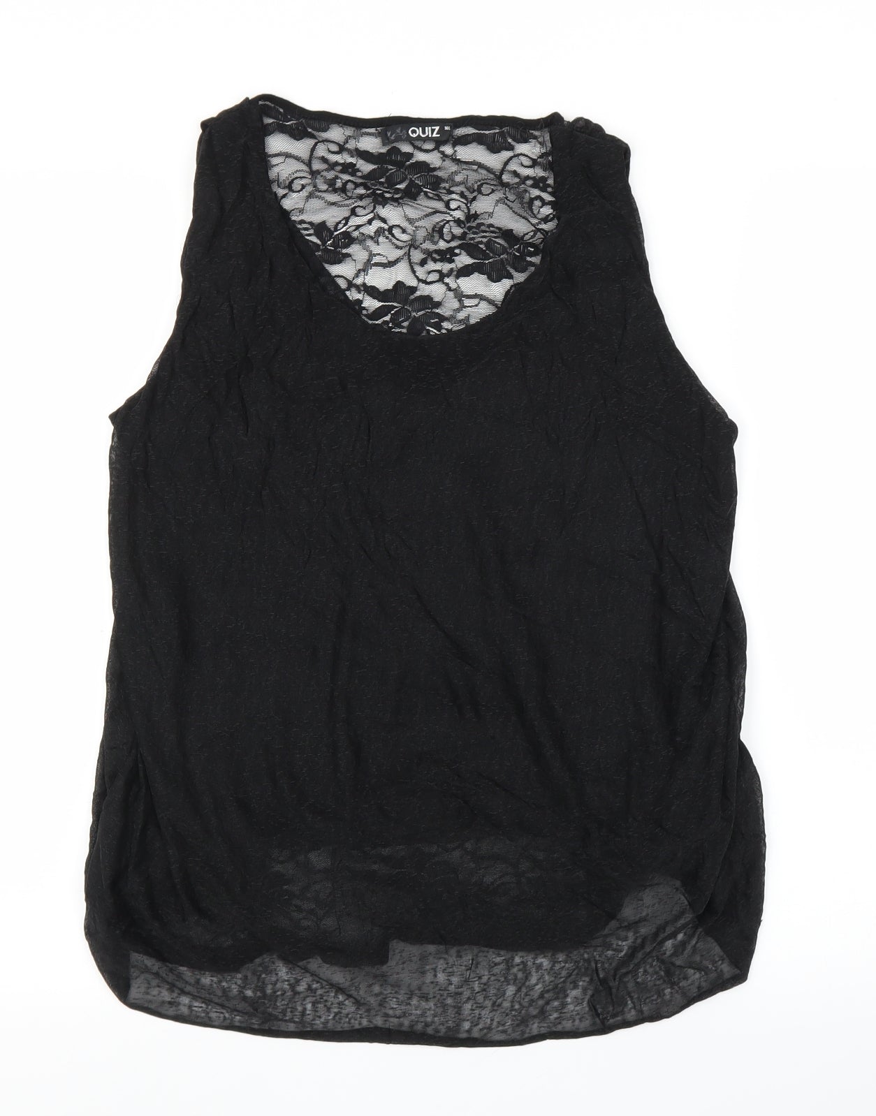 Quiz Womens Black Floral  Basic Blouse Size M