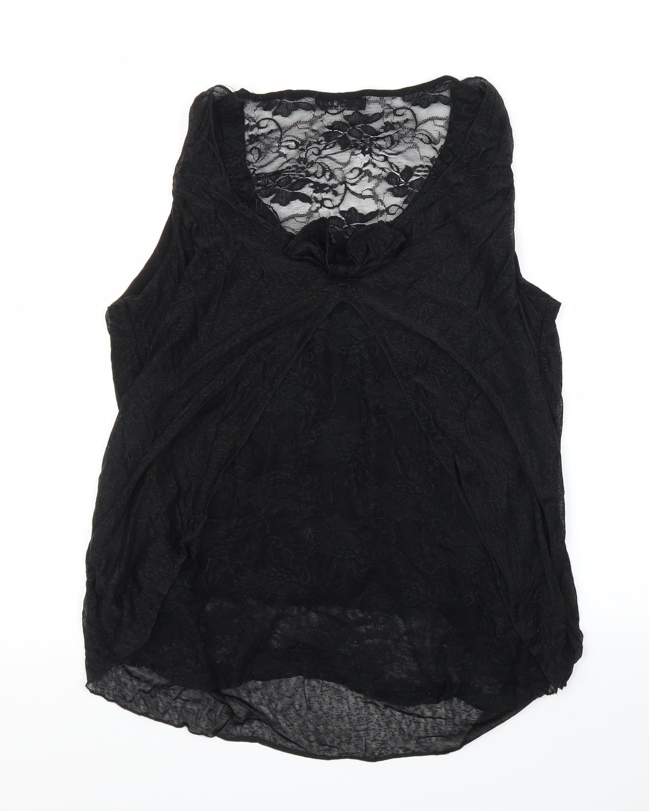 Quiz Womens Black Floral  Basic Blouse Size M