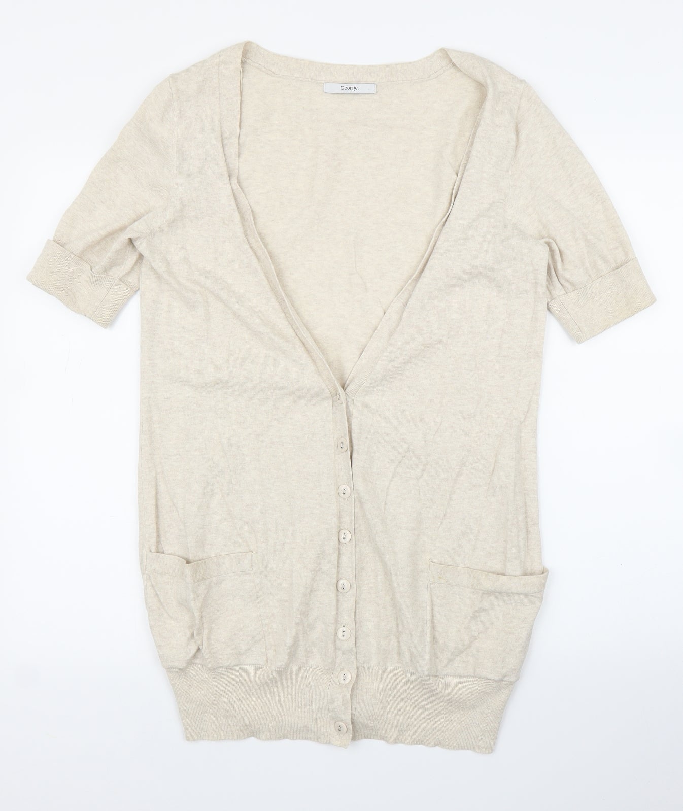 George Womens Beige   Cardigan Jumper Size 14