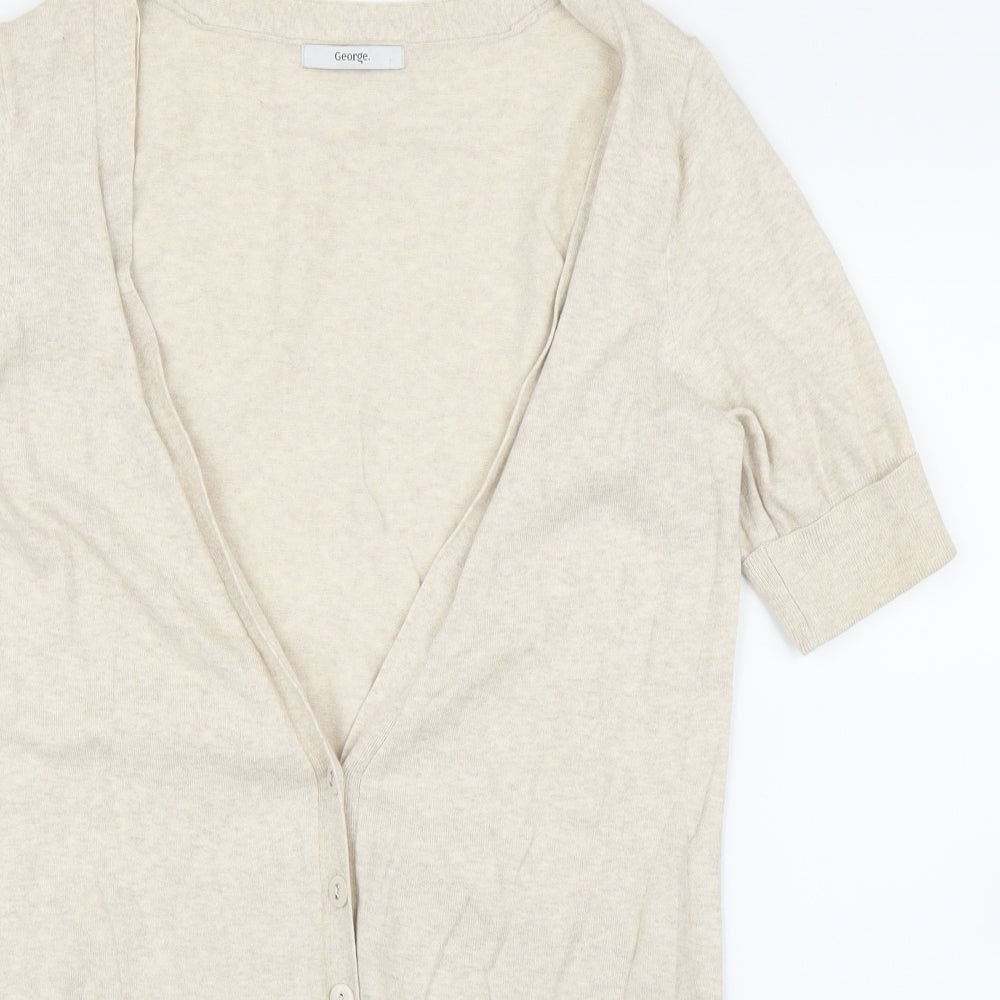 George Womens Beige   Cardigan Jumper Size 14