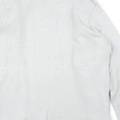 Elegant Body Womens Grey Striped  Cardigan Jumper Size M