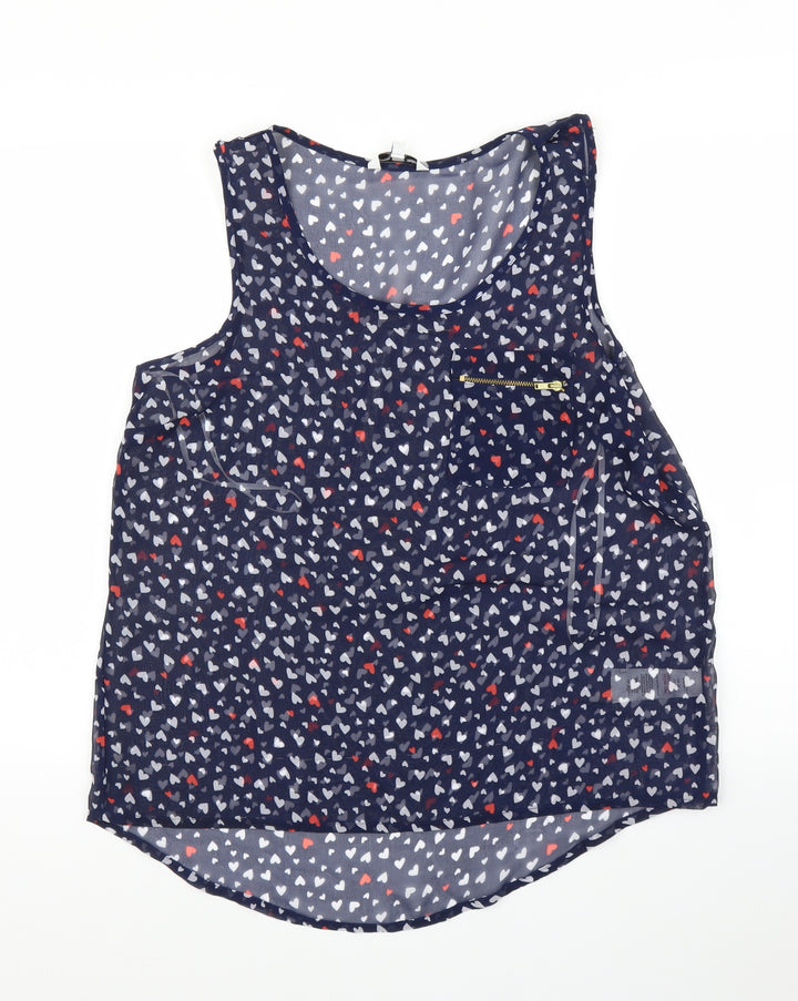 New Look Womens Blue   Basic Blouse Size 14  - Love Heart